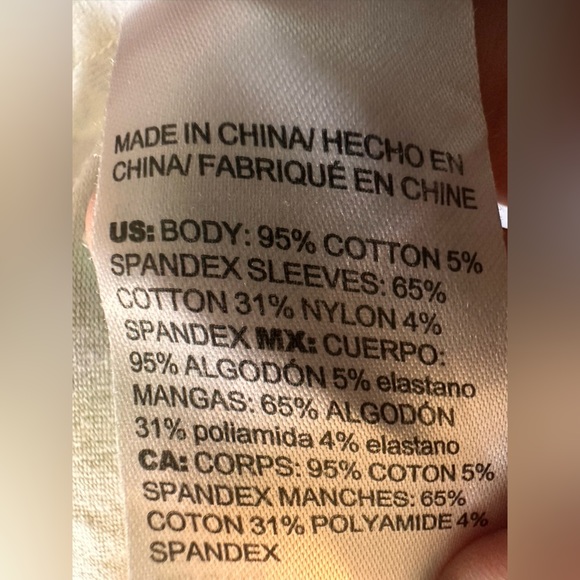 Chico's Green and White Floral Tropical Blouse - Picture 5 of 6